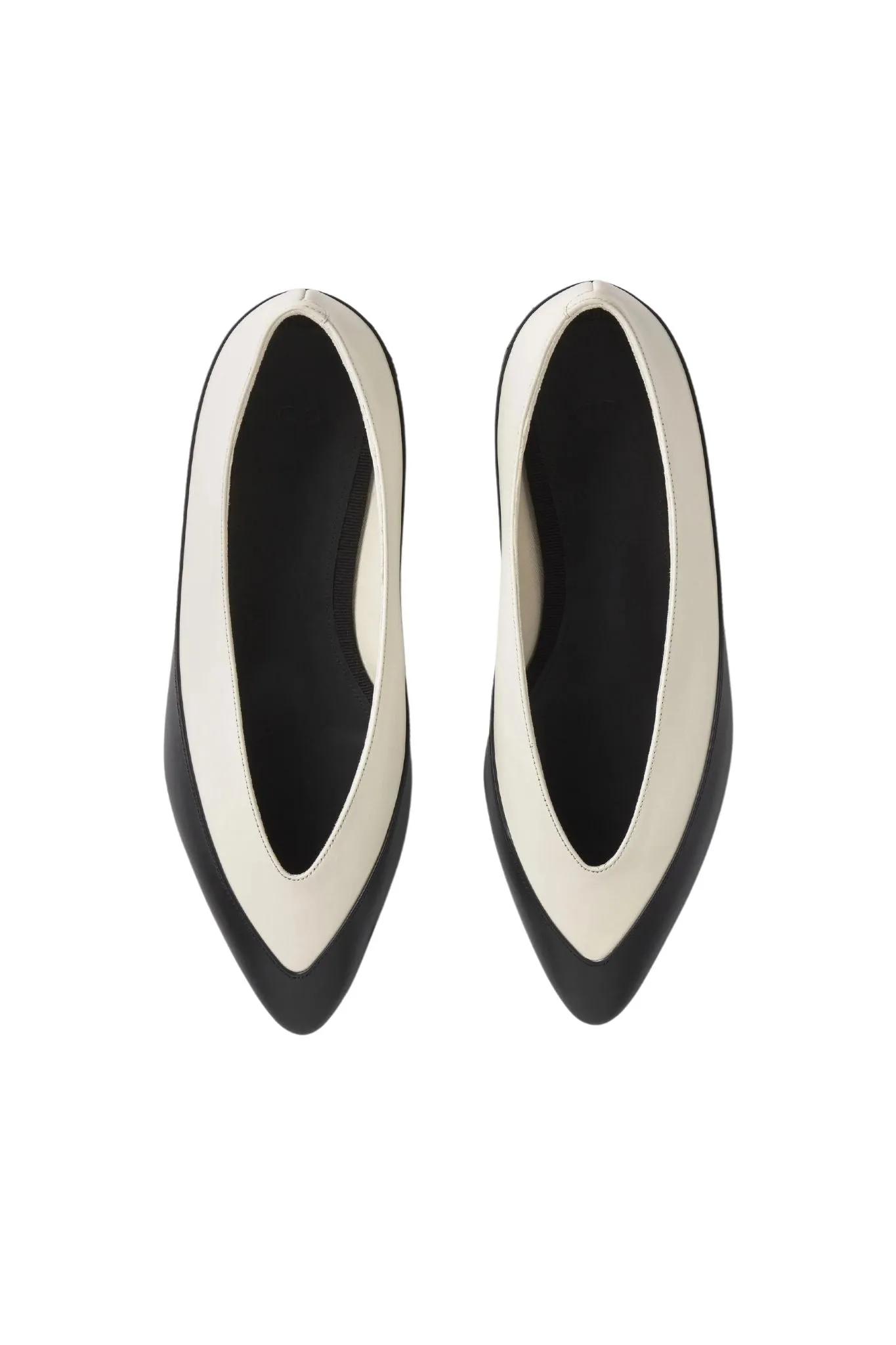 Co Bicolor Pointed Ballerina Flats