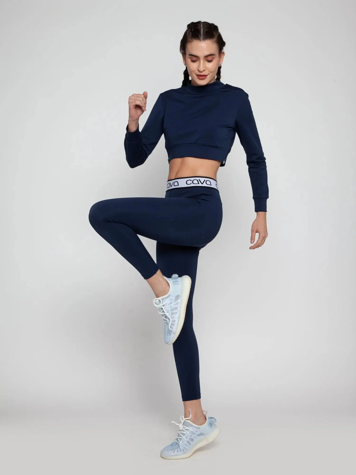 Cobalt Align Zip Top