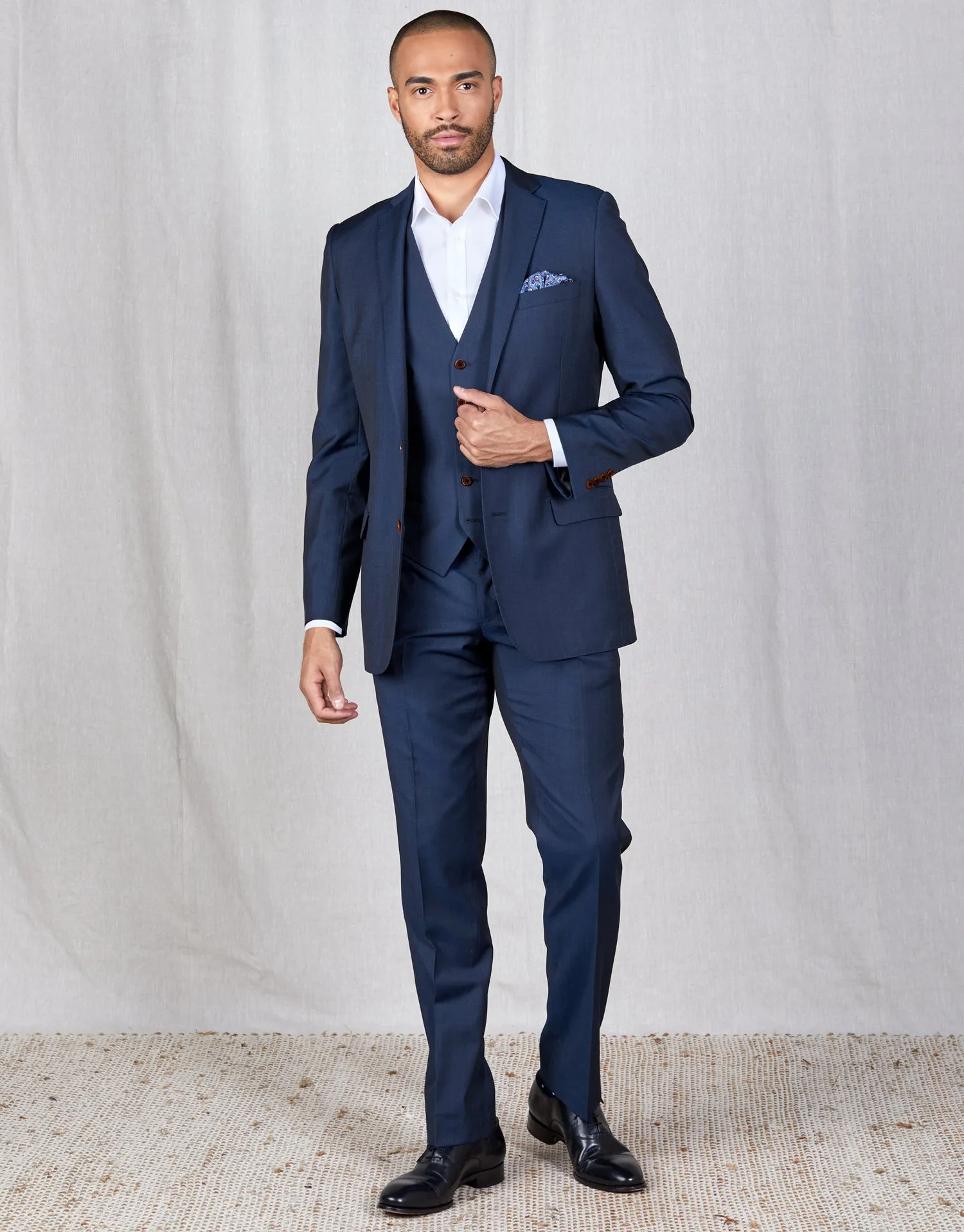 Cooper Blue Contrast Twill Suit