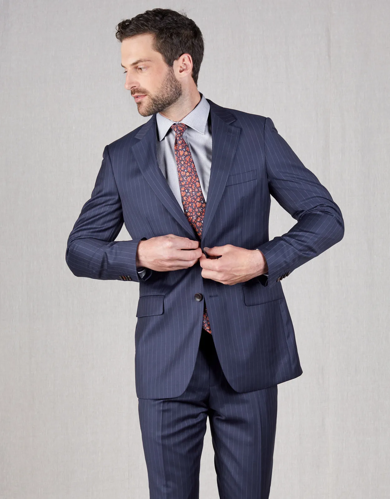 Cooper Navy Stripe Two Piece Suit