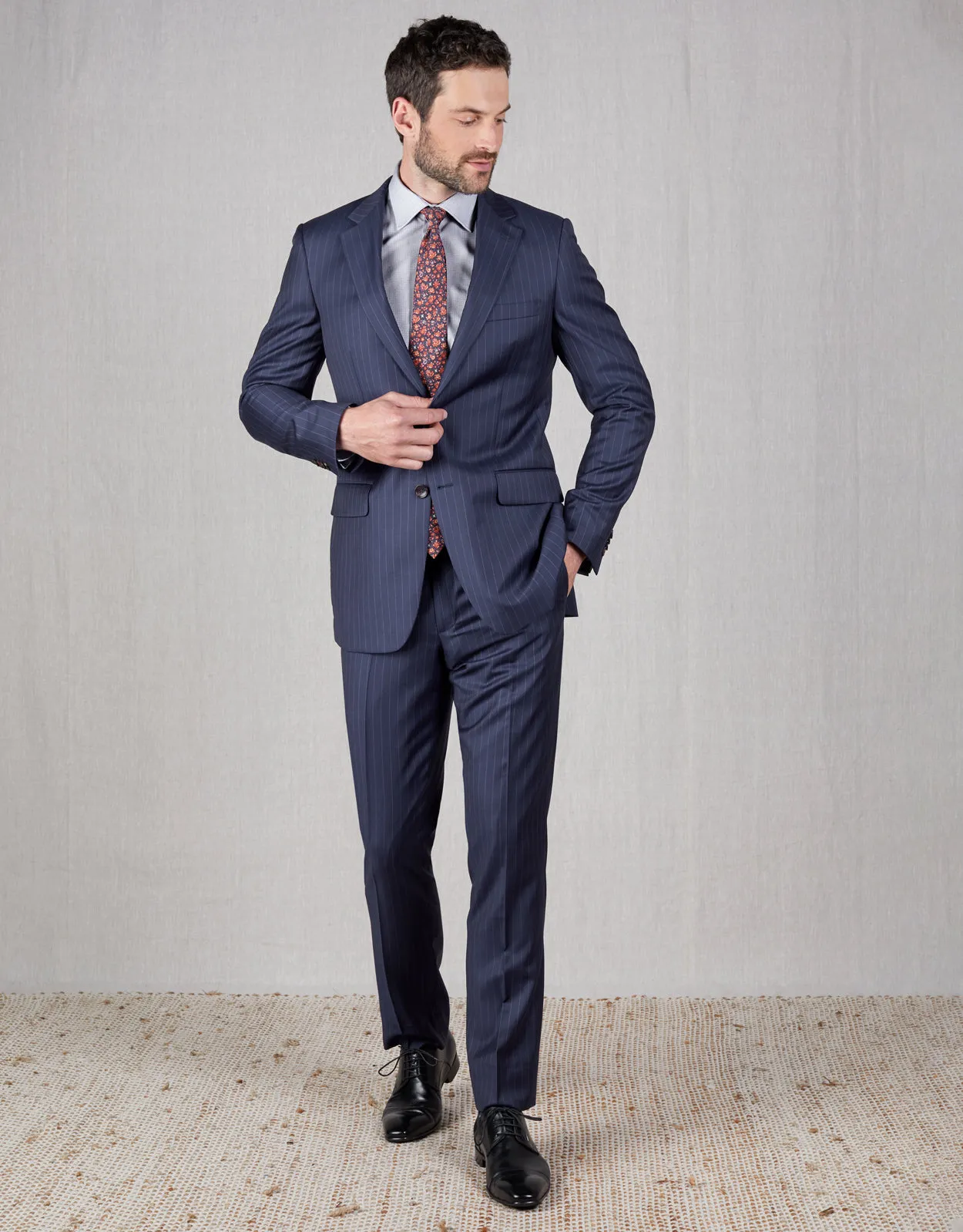 Cooper Navy Stripe Two Piece Suit