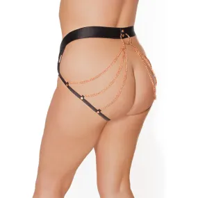 Coquette Backless Chain Bondage Panty - Curvy