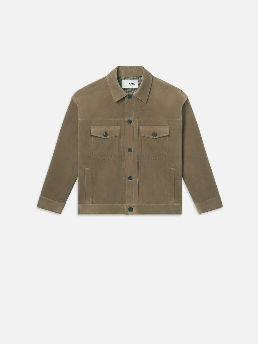 Corduroy Trucker Jacket -- Soft Mocha