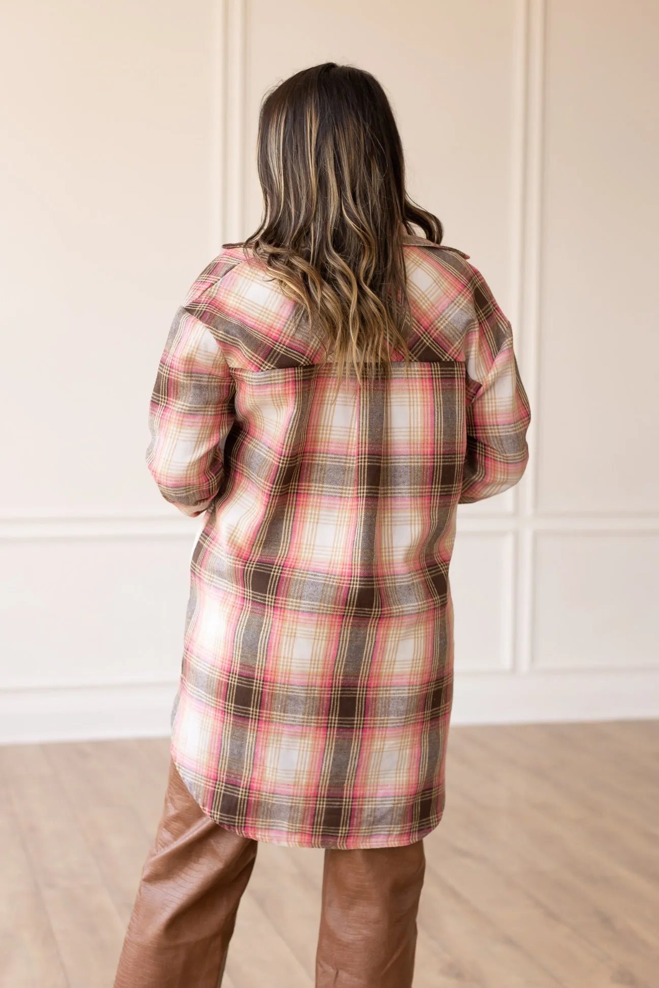 Cotton Candy Plaid Button Down Dress