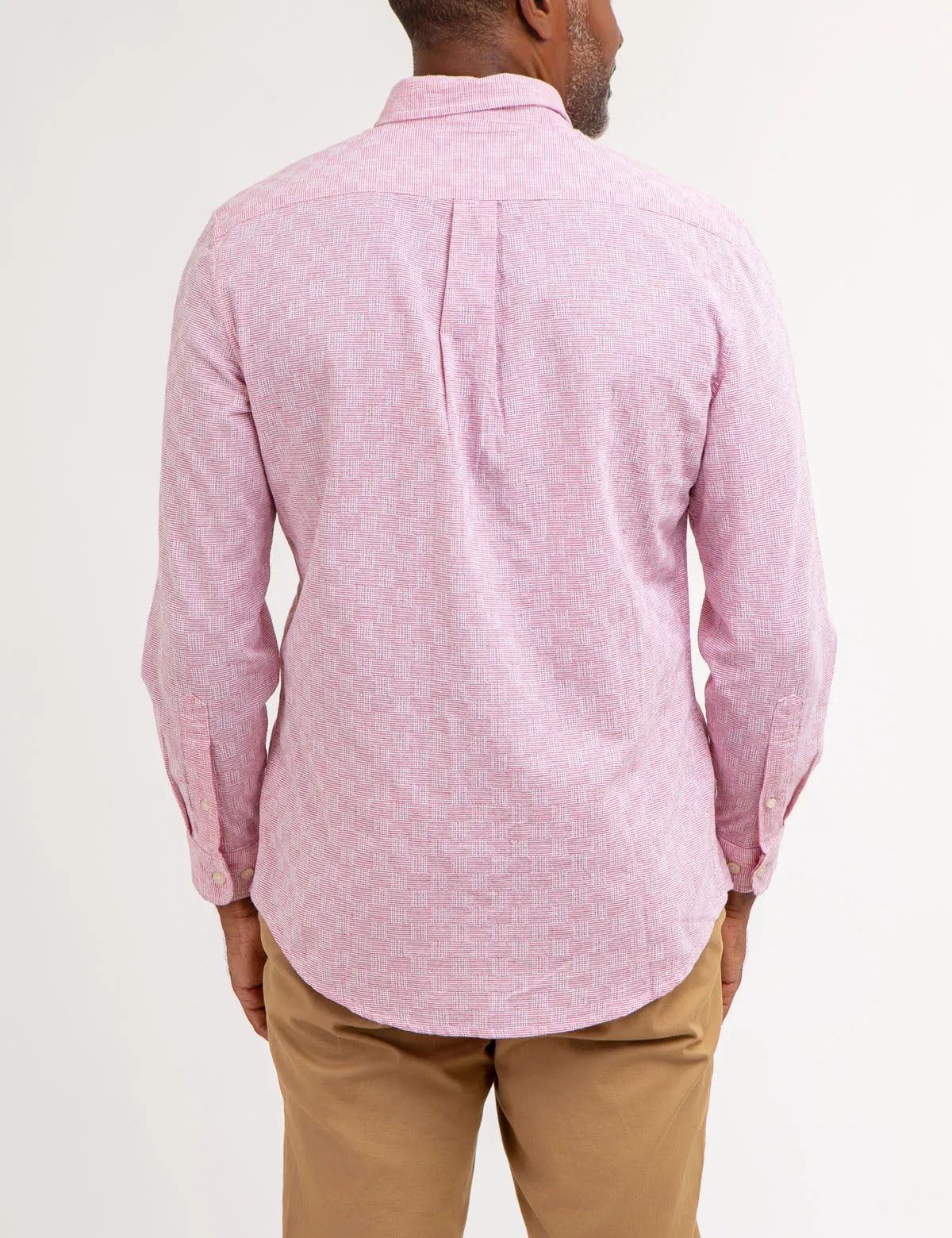 COTTON YARN DYE DOBBY PATTERN SHIRT