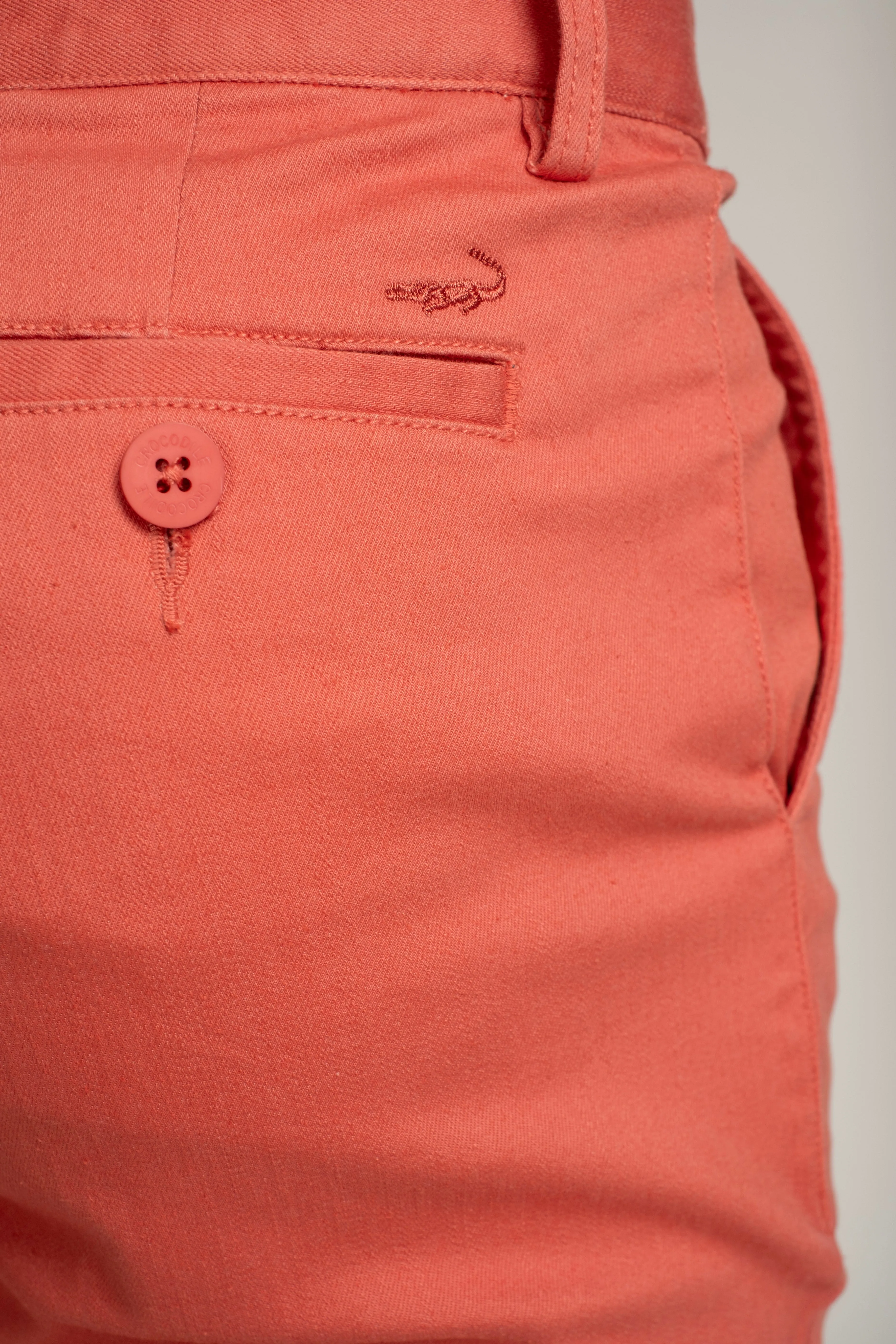 Crocodile Slim Fit Chino Orange Flame