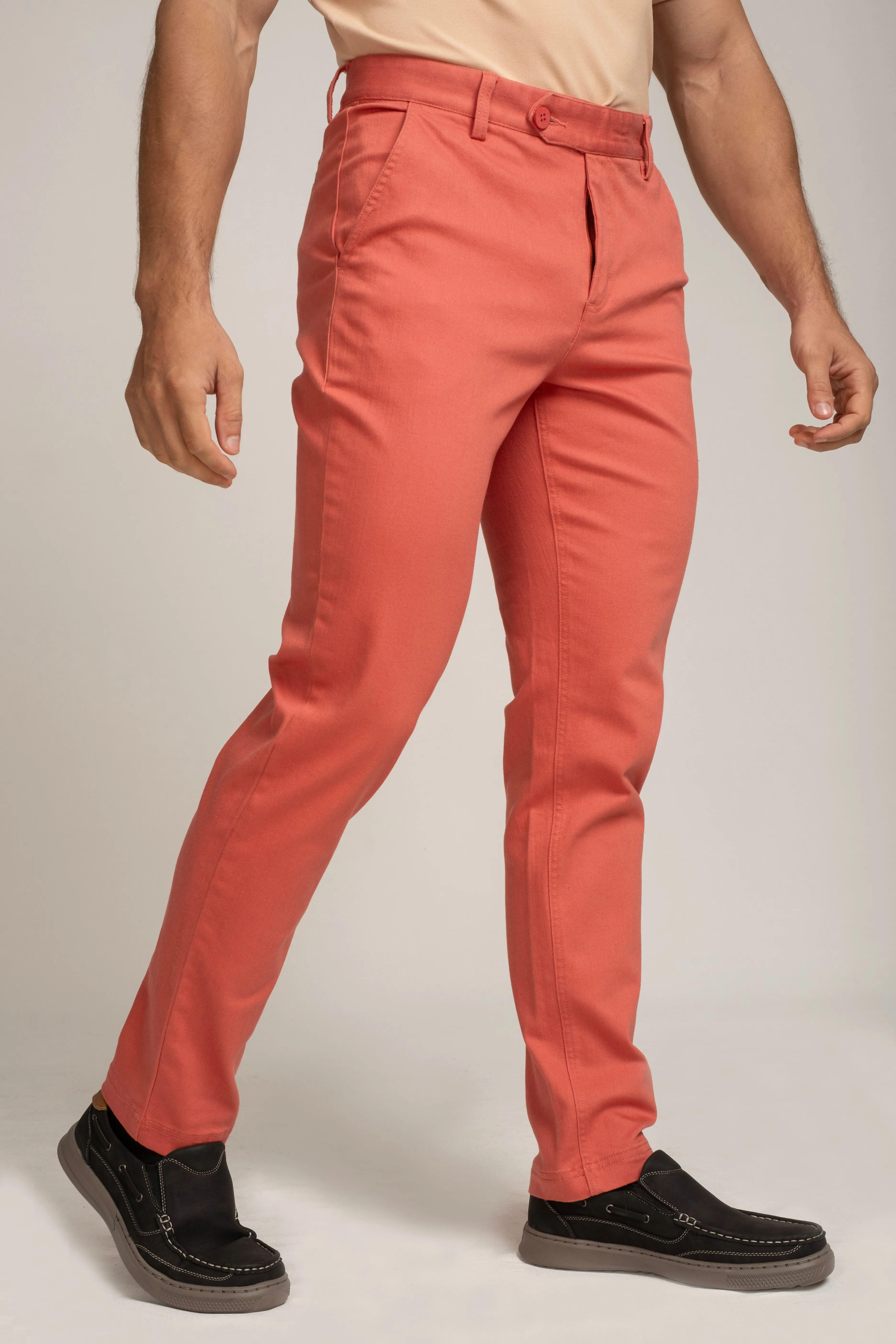 Crocodile Slim Fit Chino Orange Flame