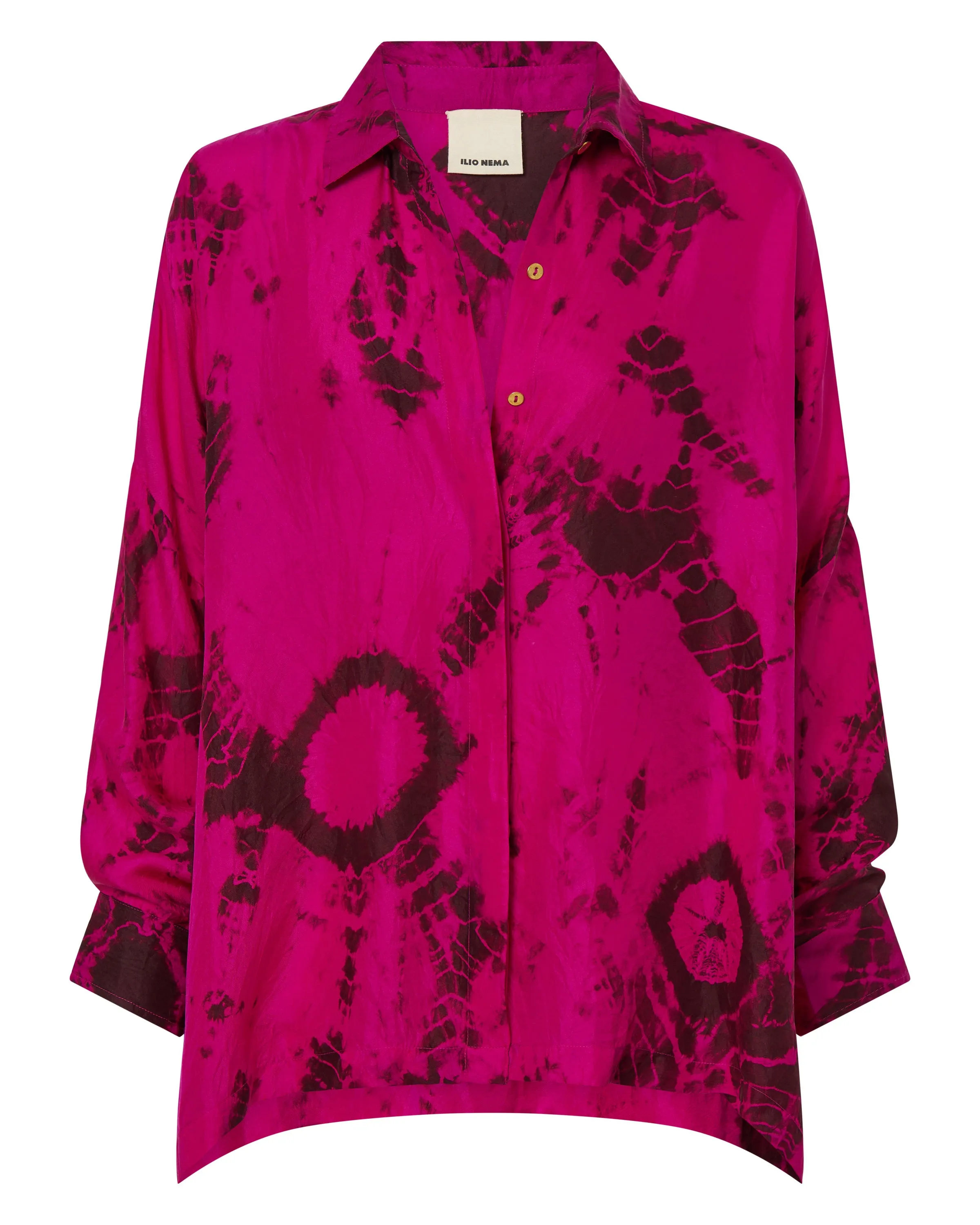 Cronos Hand Dyed Oversized Silk Shirt