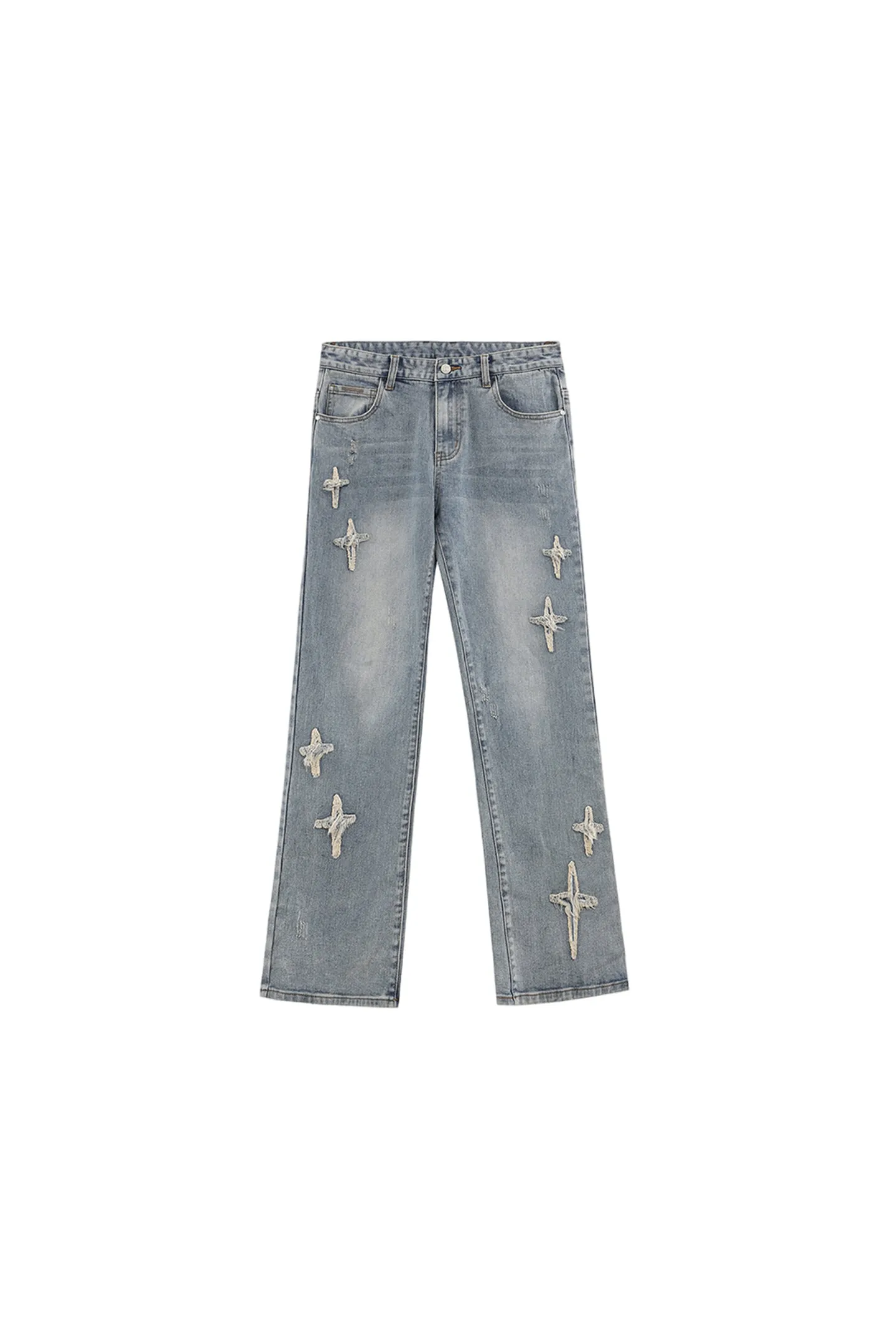 Cross Star Distressed Jeans