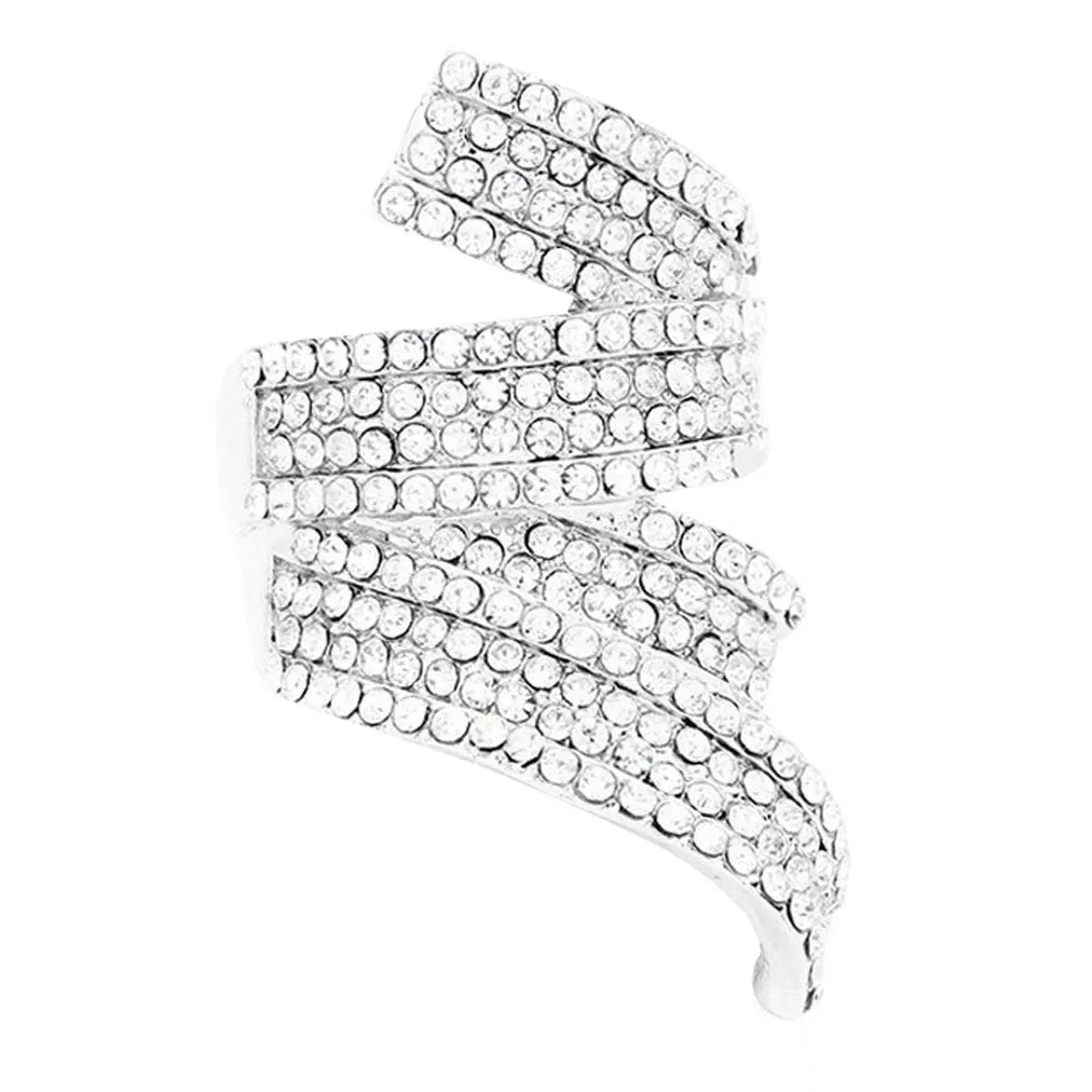 Crystal Pave Stretch Ring