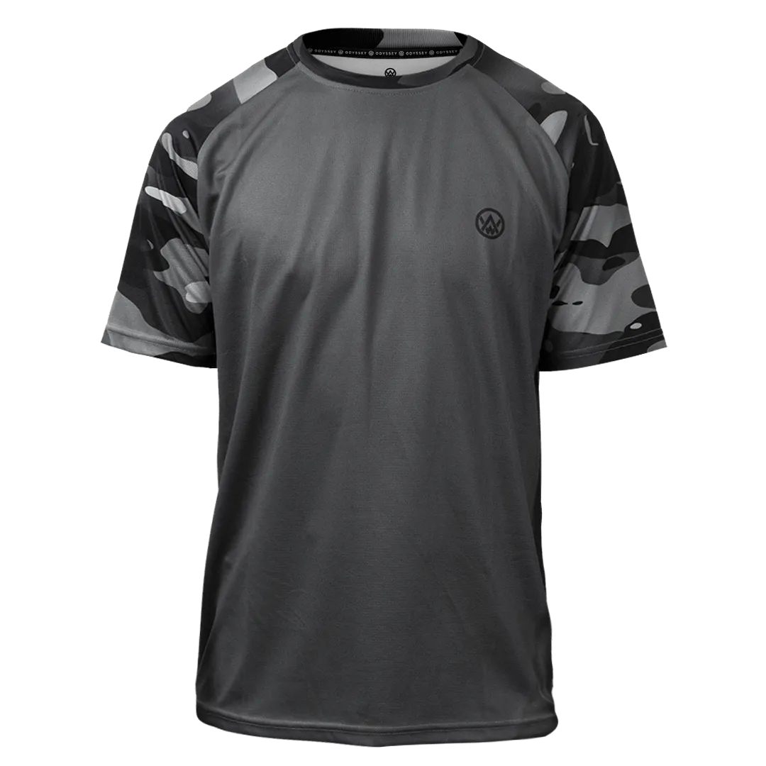 Dark Camo Short Sleeve MTB Jersey (Sleeves Only Design)