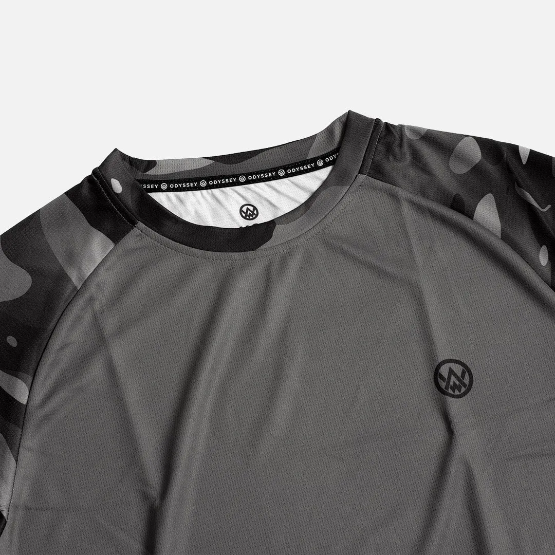 Dark Camo Short Sleeve MTB Jersey (Sleeves Only Design)