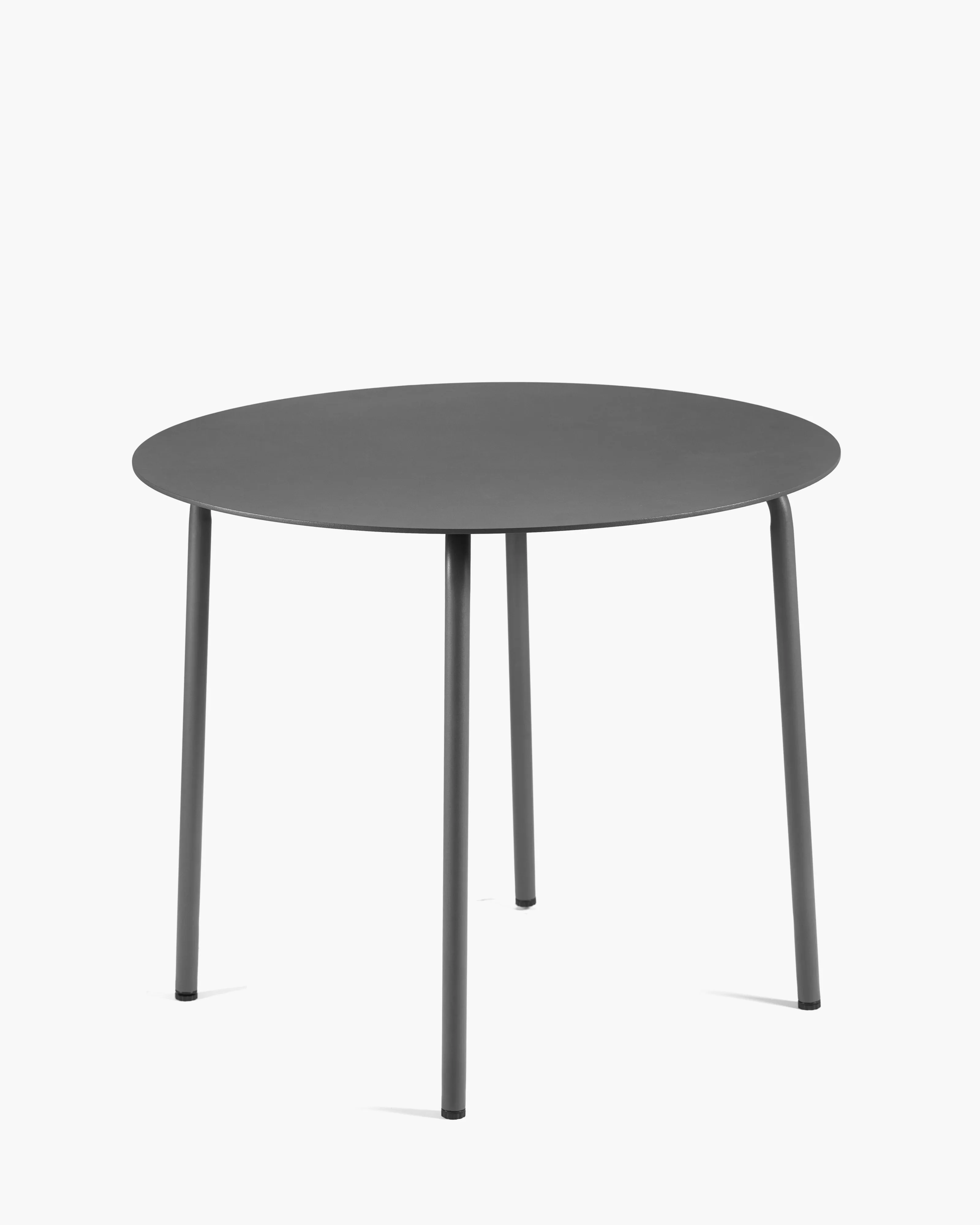 Dining table round S aluminium black August