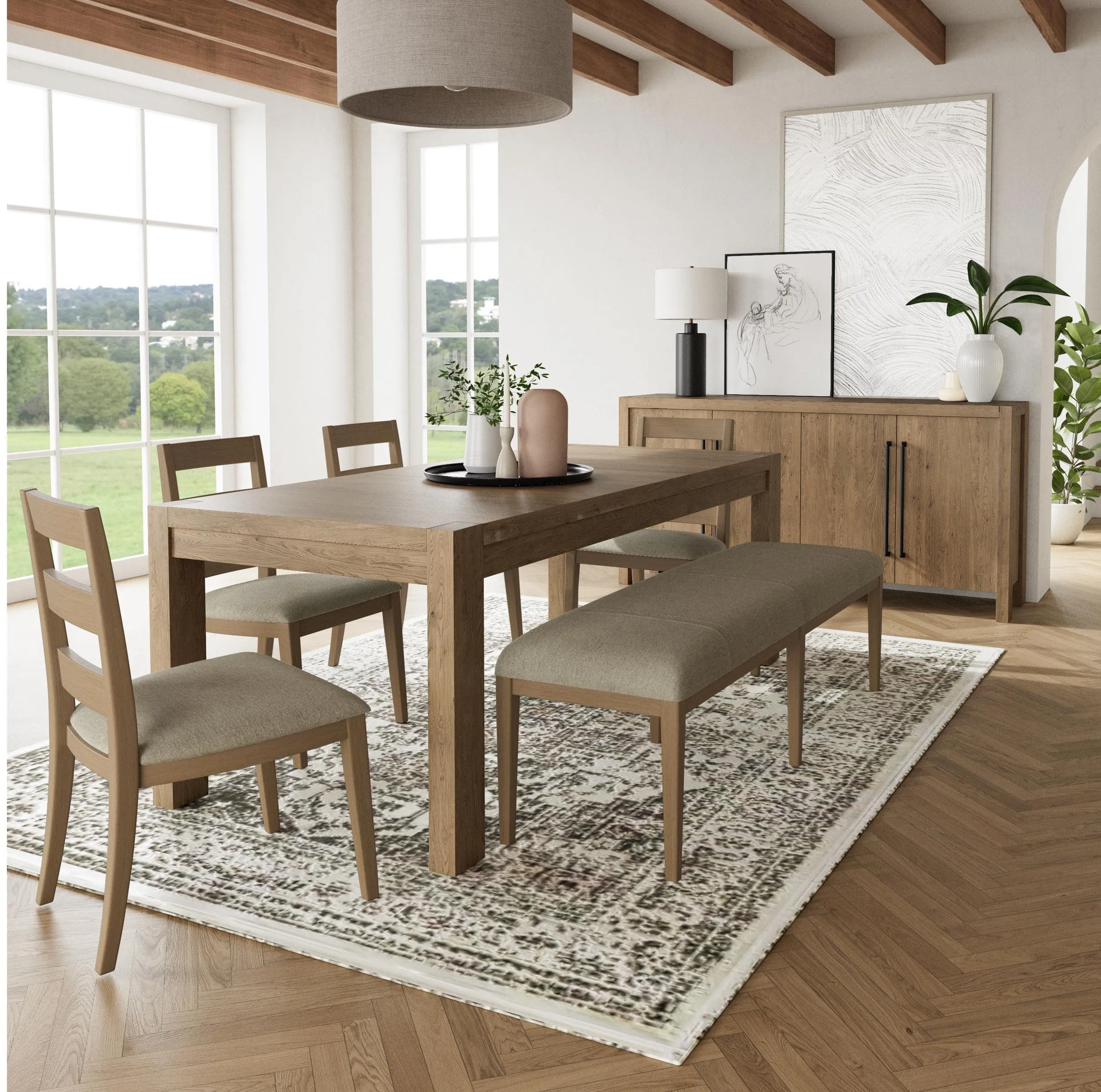 Dune 8-Pc Extendable 84-102" Dining Set