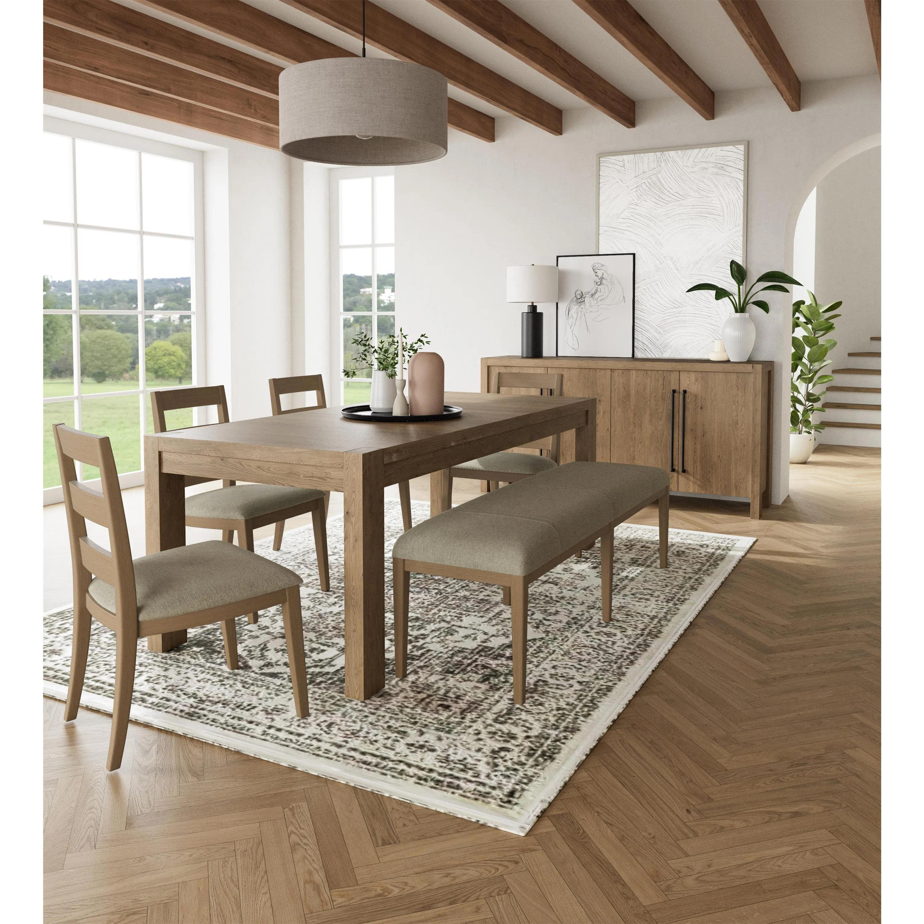 Dune 8-Pc Extendable 84-102" Dining Set