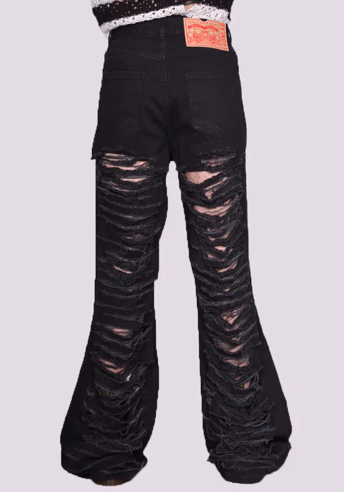 EGONLAB. DN006C ATOMIC DENIM PANTS BLACK