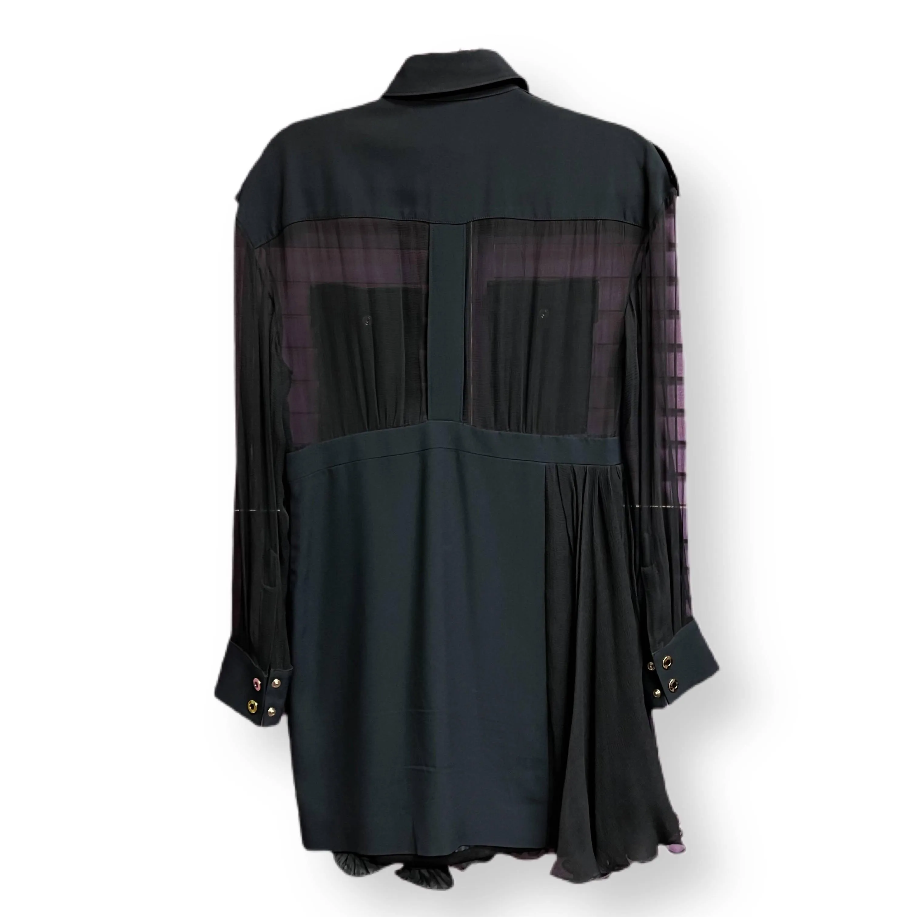 EMANUEL UNGARO Black Sheer Silk Dress | Size US 6