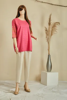 Embroidered Jacquard Cotton Stitched Shirt