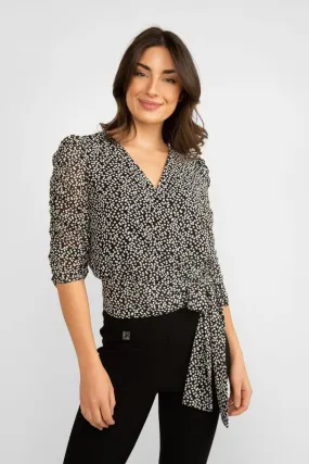 FAUX WRAP BLOUSE