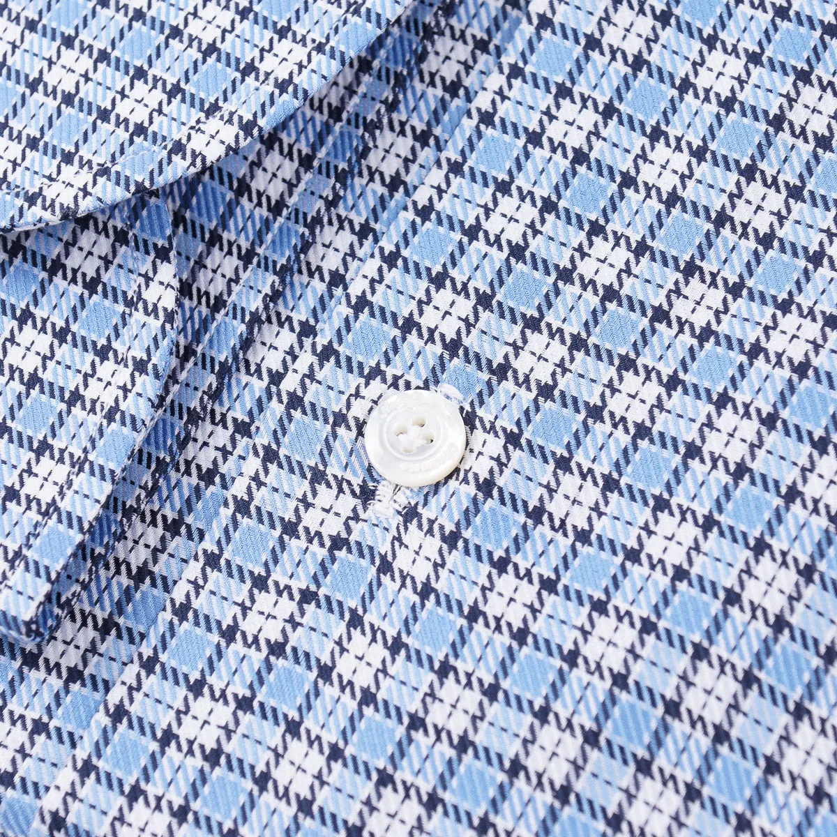 Finamore Woven Check Cotton Shirt