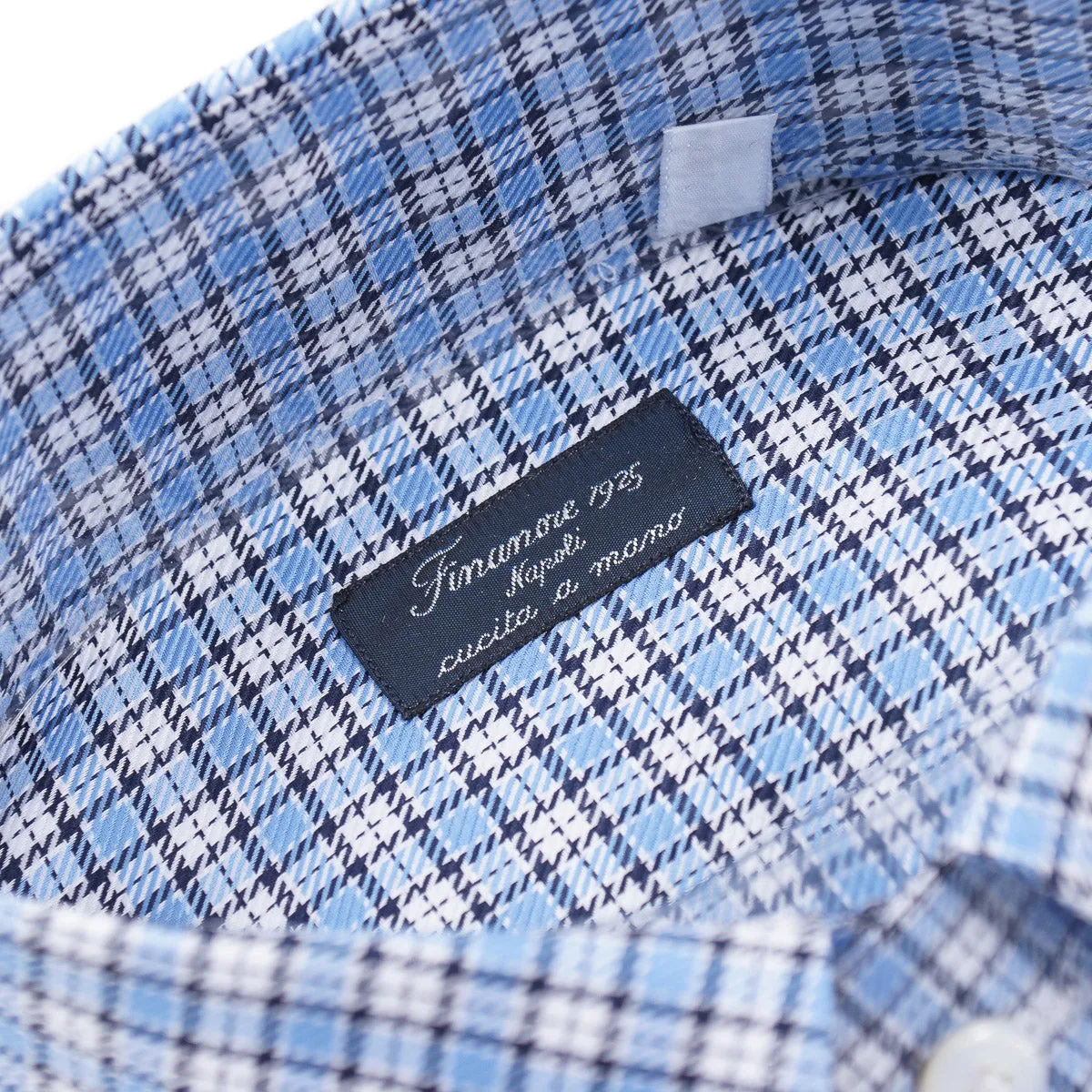 Finamore Woven Check Cotton Shirt