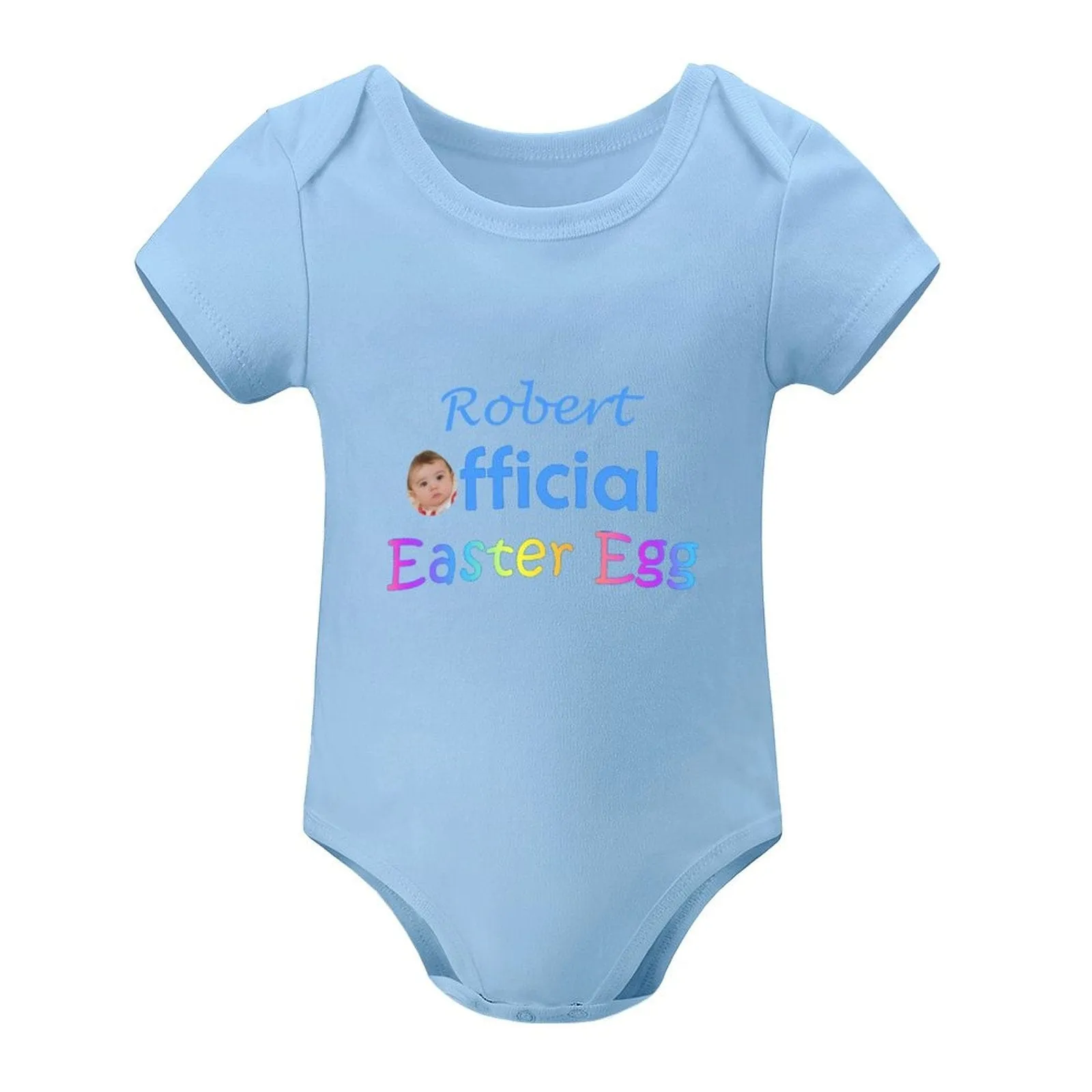 #For 3M-2T Custom Face&Name Easter Egg Newborn Baby Bodysuit Girls Boys Baby Jumpsuit Personalized Summer Bubble Romper