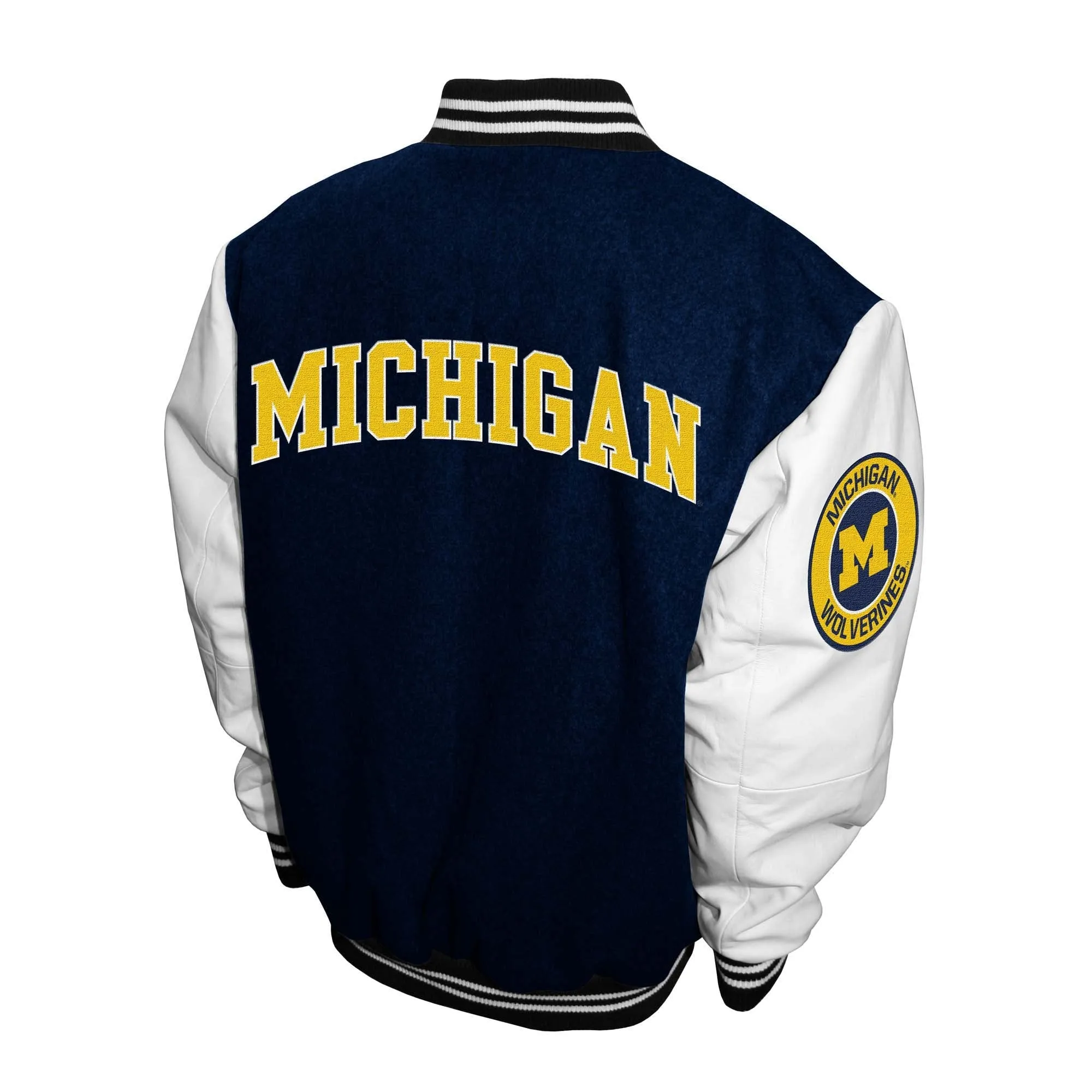 Franchise Club Mens NCAA Wool Varsity Letterman Jacket-06