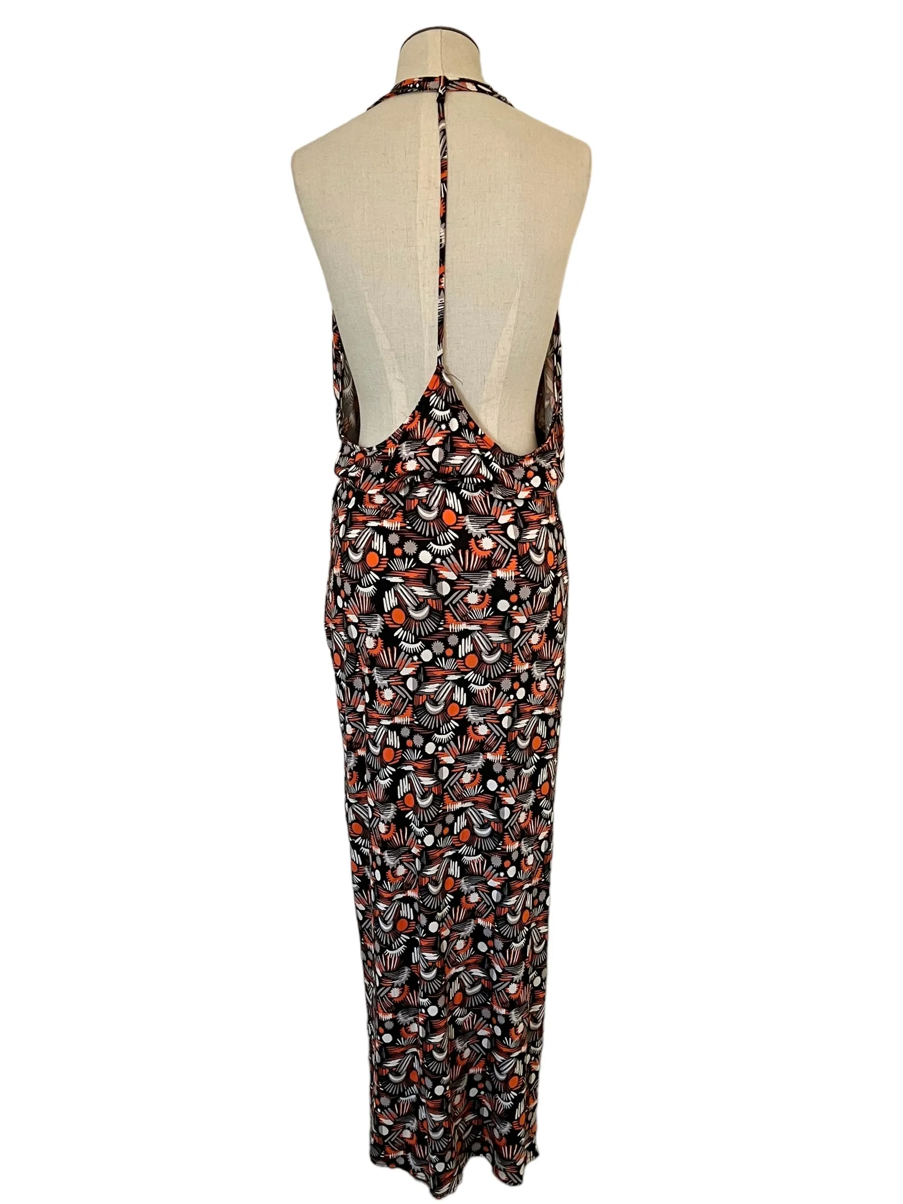 Free People Size S Daria Black Printed Maxi Dress