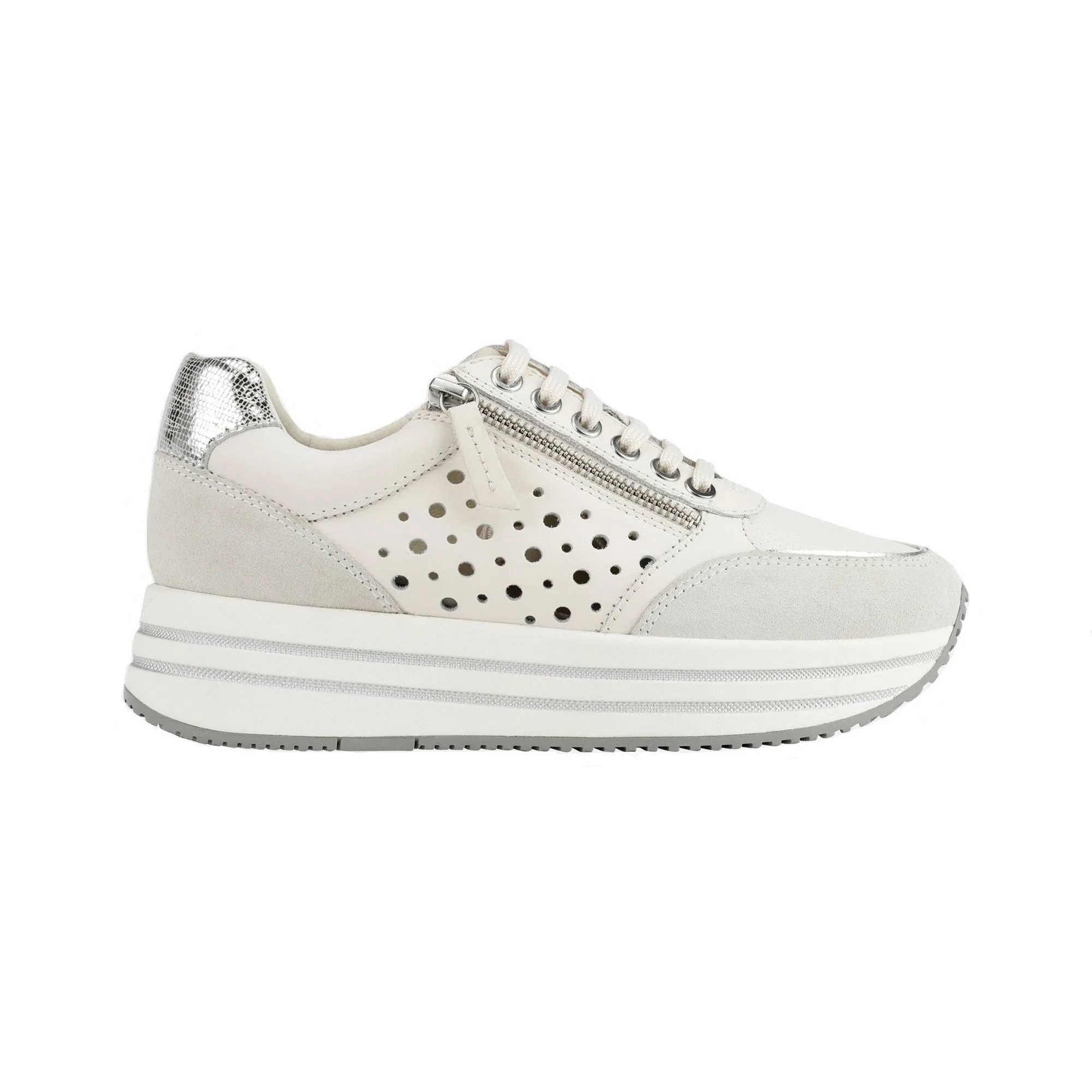 Geox Kency Ladies Flatform lace Up Sneaker