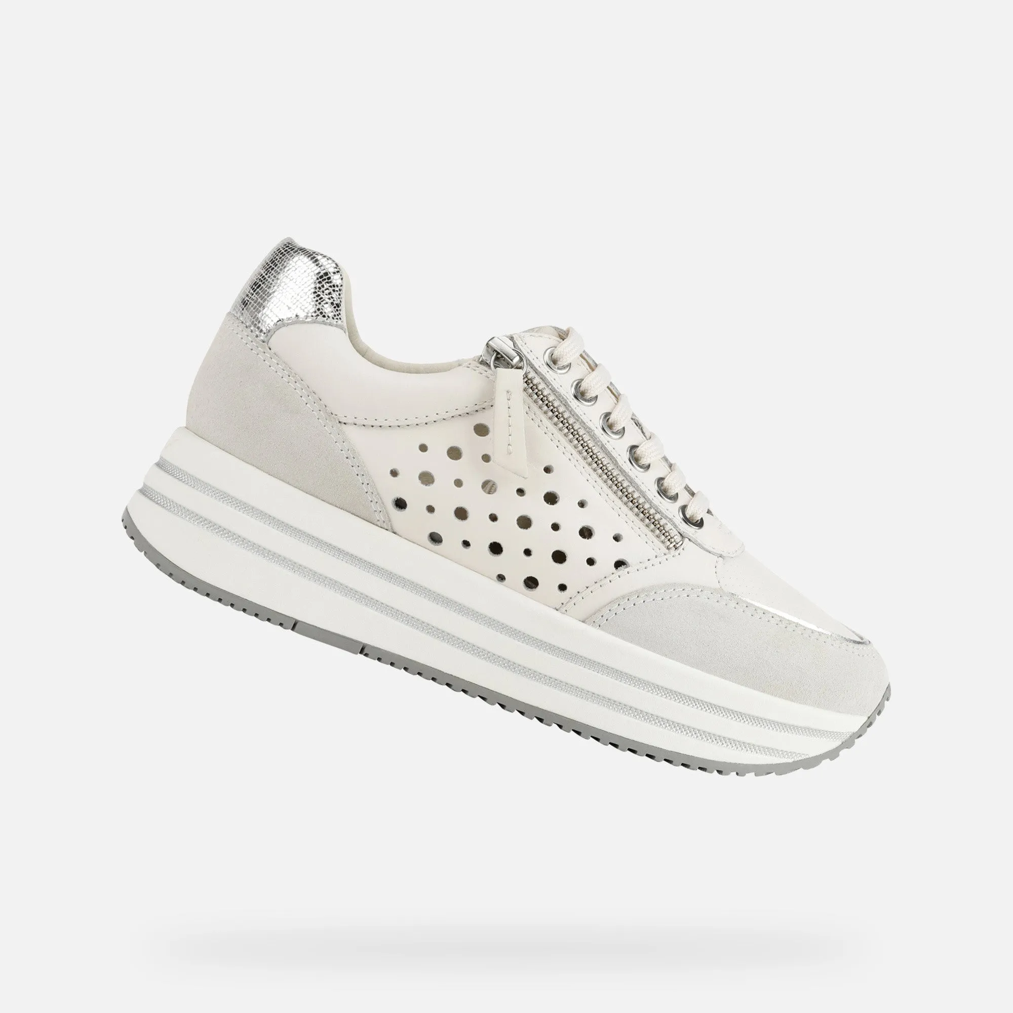 Geox Kency Ladies Flatform lace Up Sneaker