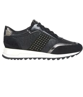 Geox ladies Tabelya Lace Up Sneaker Black