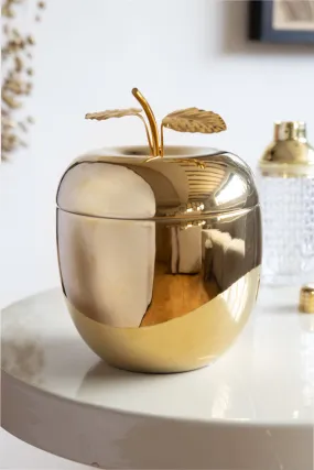 Gold Ceramic Apple Ice Bucket