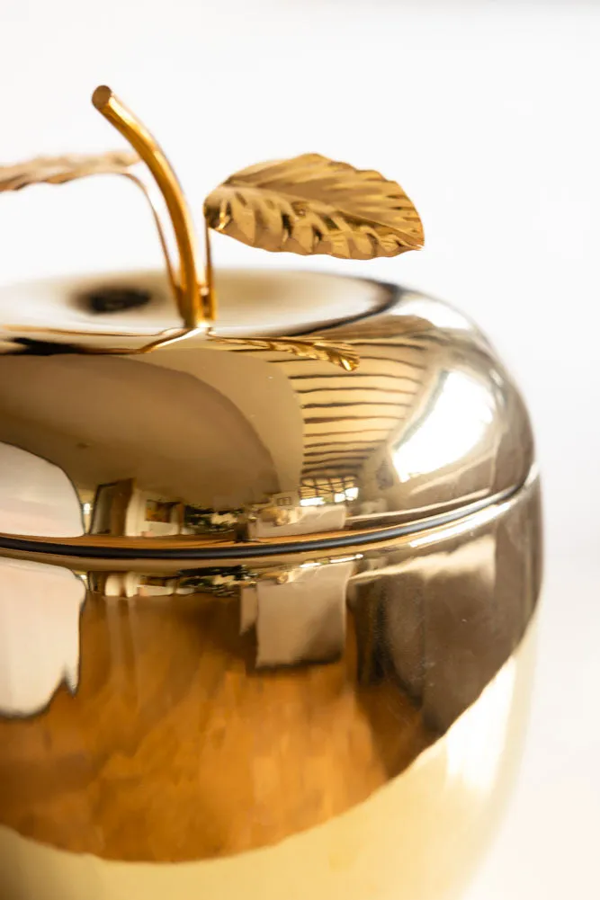 Gold Ceramic Apple Ice Bucket