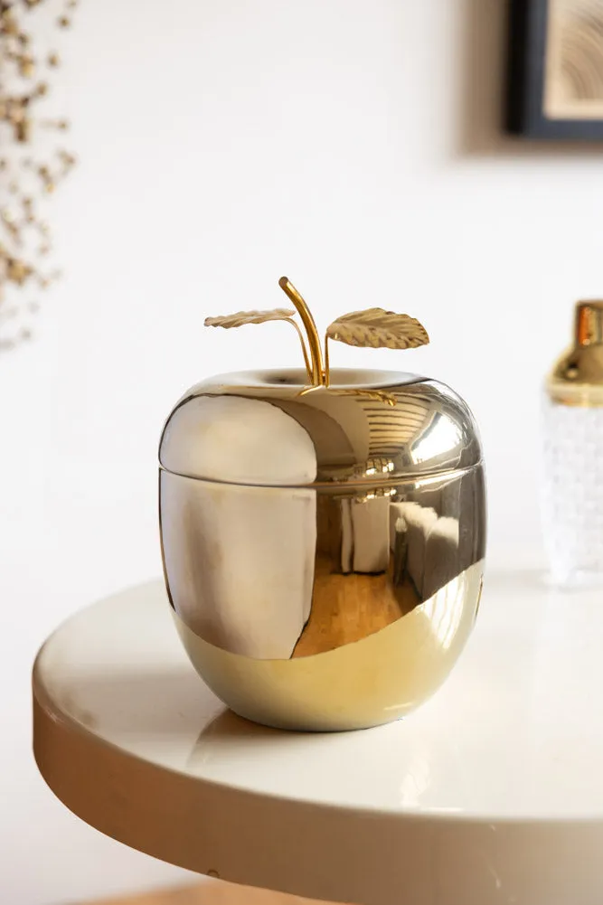 Gold Ceramic Apple Ice Bucket