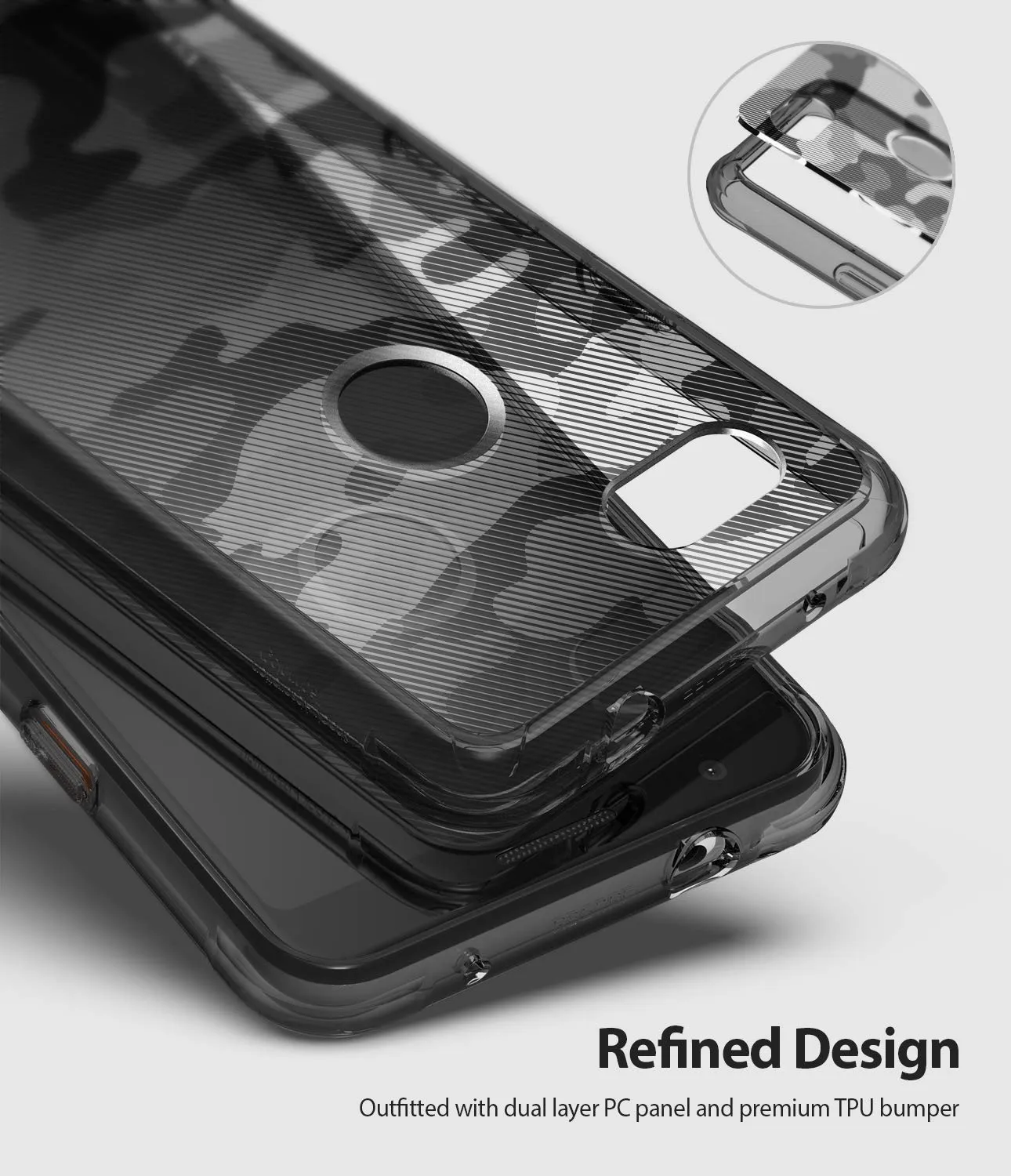 Google Pixel 3a XL Back Cover Case | Fusion Design - Camo Black