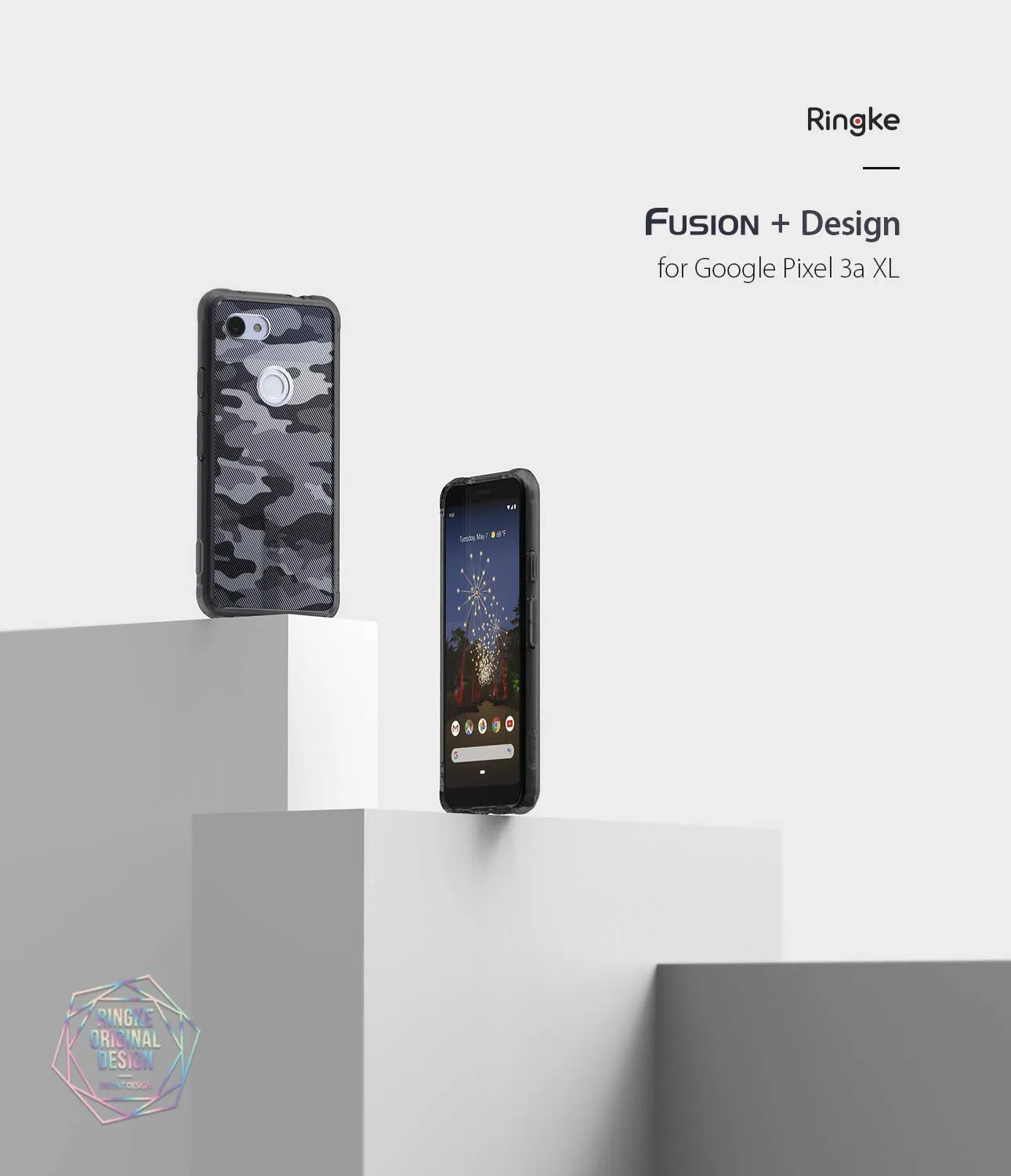 Google Pixel 3a XL Back Cover Case | Fusion Design - Camo Black