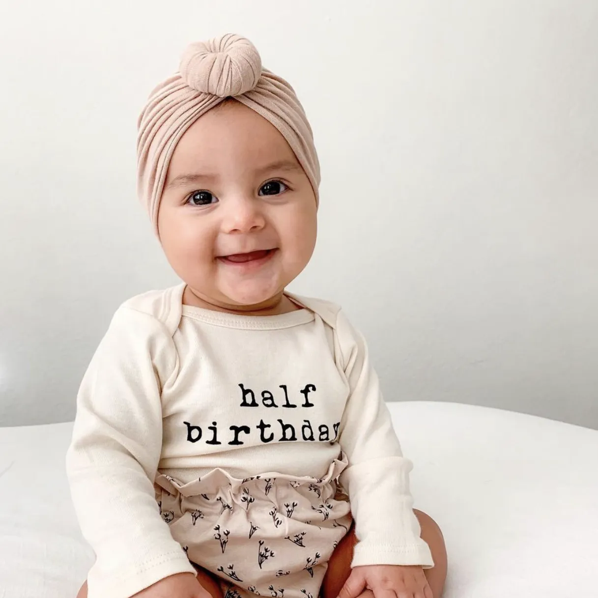 Half Birthday - Long Sleeve Organic Baby Bodysuit