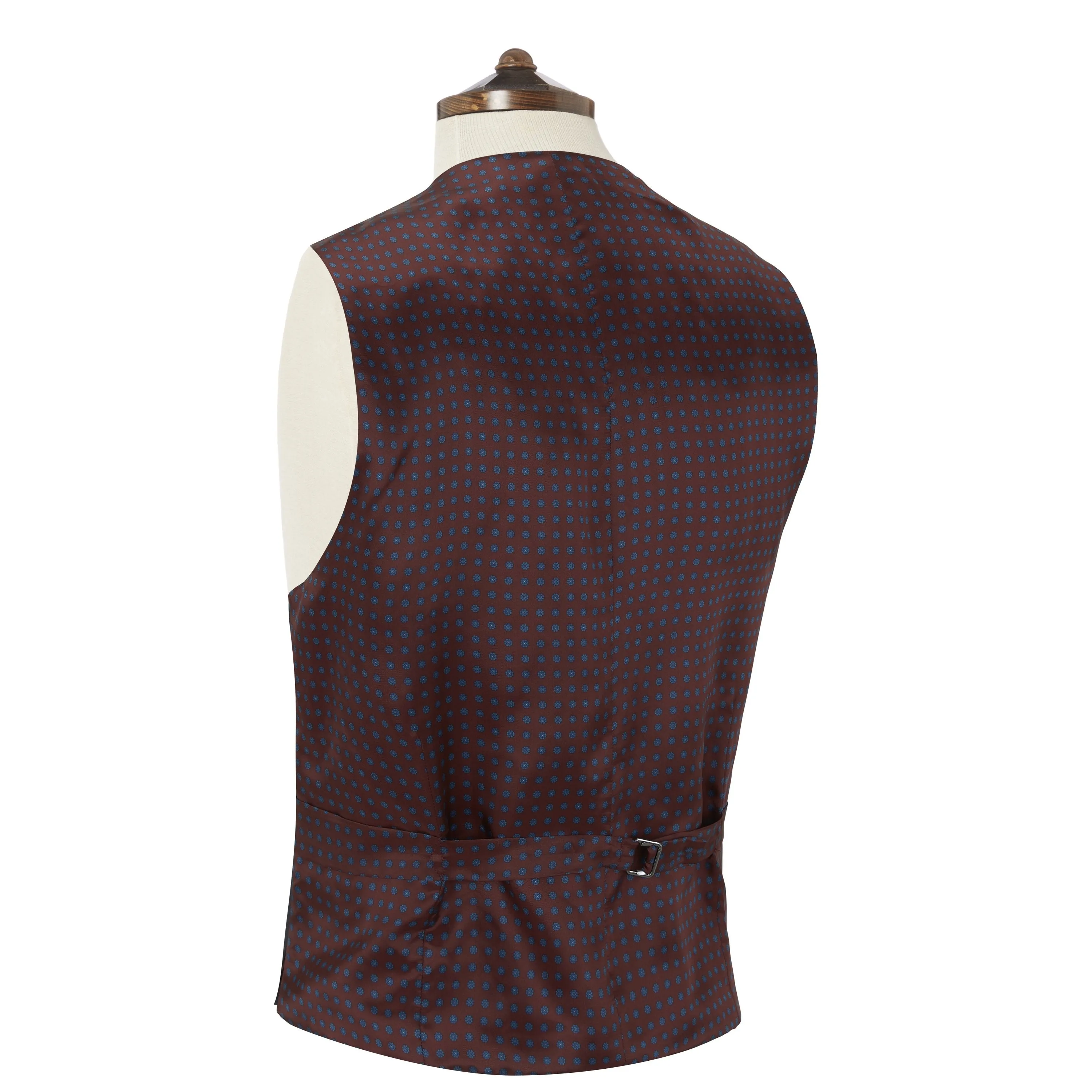 Hayward Navy and Red Windowpane Check Waistcoat