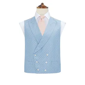 Hayward Pale Blue Wave Silk Waistcoat