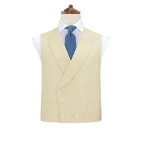 Hayward Pale Yellow Geometric Wool Waistcoat