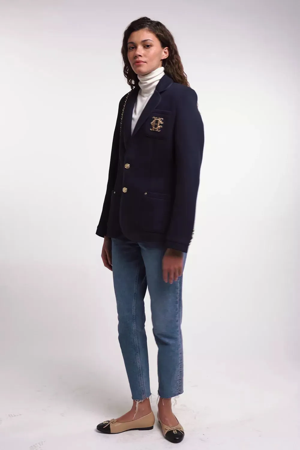 Henley Blazer (Navy Navy)