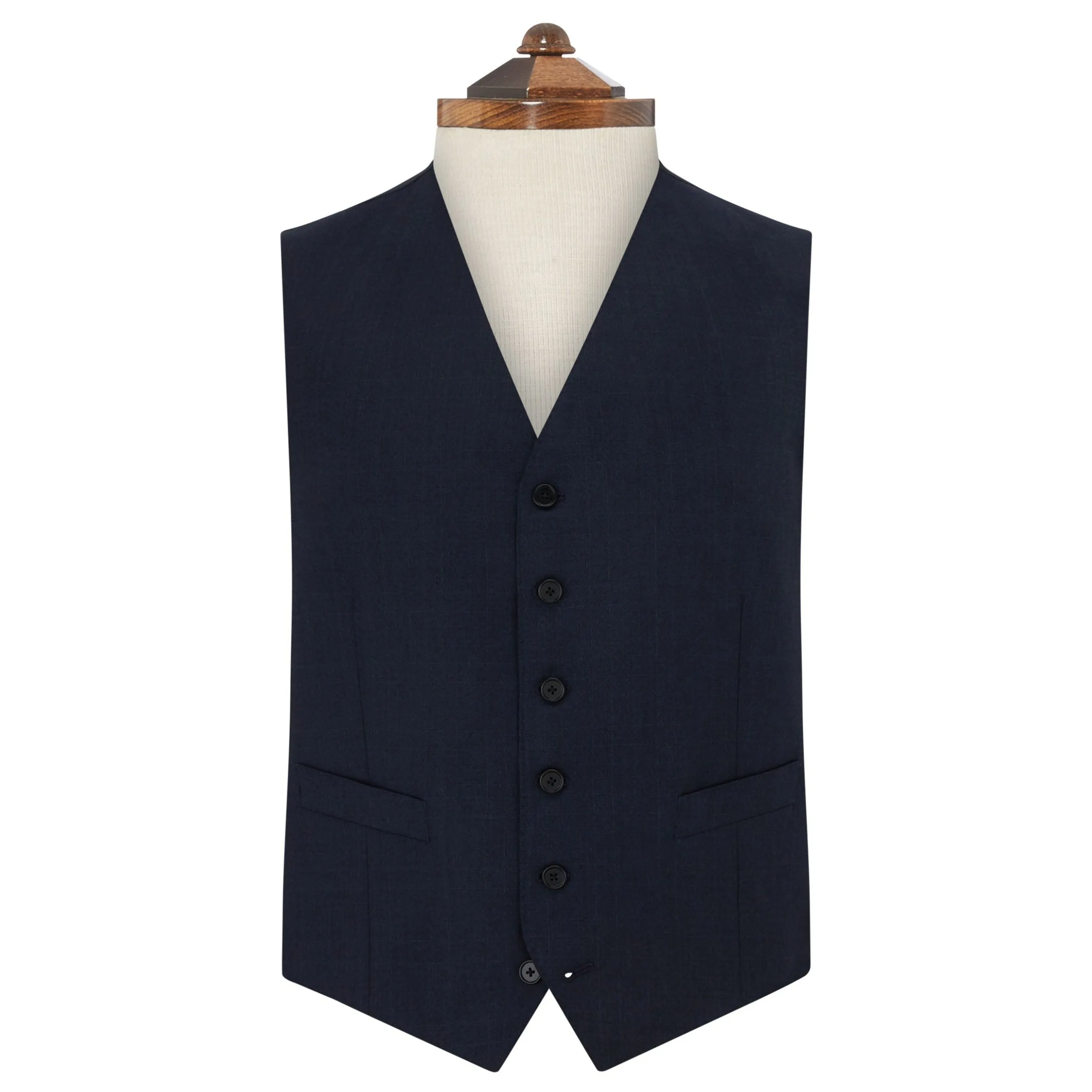 Hyde Light Navy Prince of Wales 150s Waistcoat