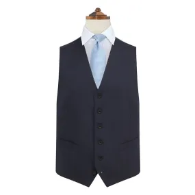 Hyde Navy Tropical Panama Wool Waistcoat