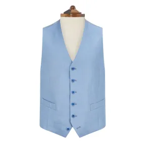 Hyde Pale Blue Twill Linen Waistcoat