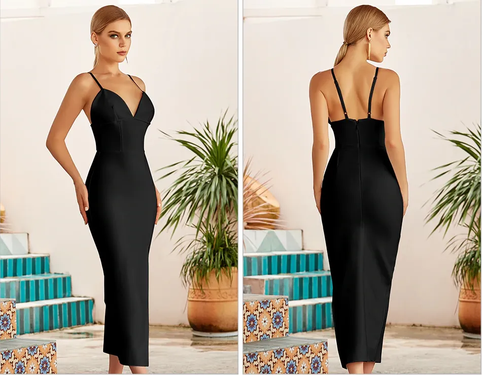 Irena Black Bandage Dress