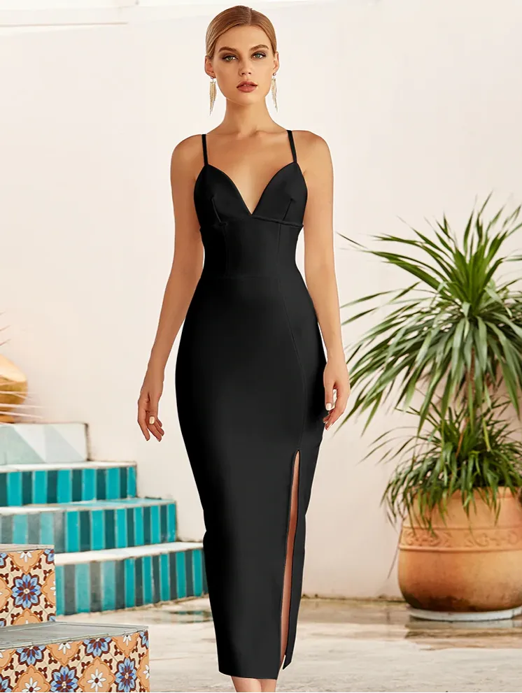 Irena Black Bandage Dress