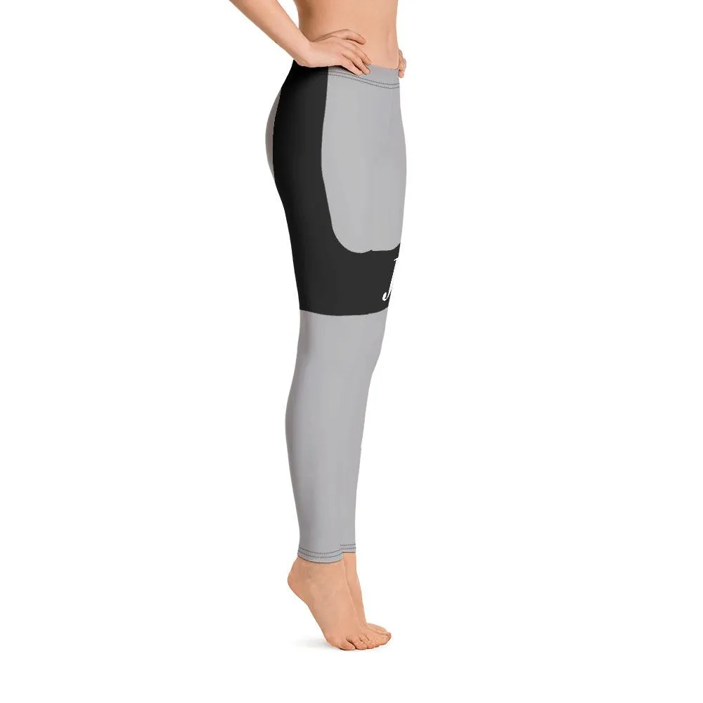 JOLIE NOIRE Leggings Gray/Black (Plus)