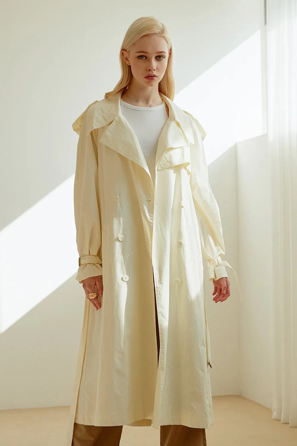 Joyce Flared Long Trench Coat