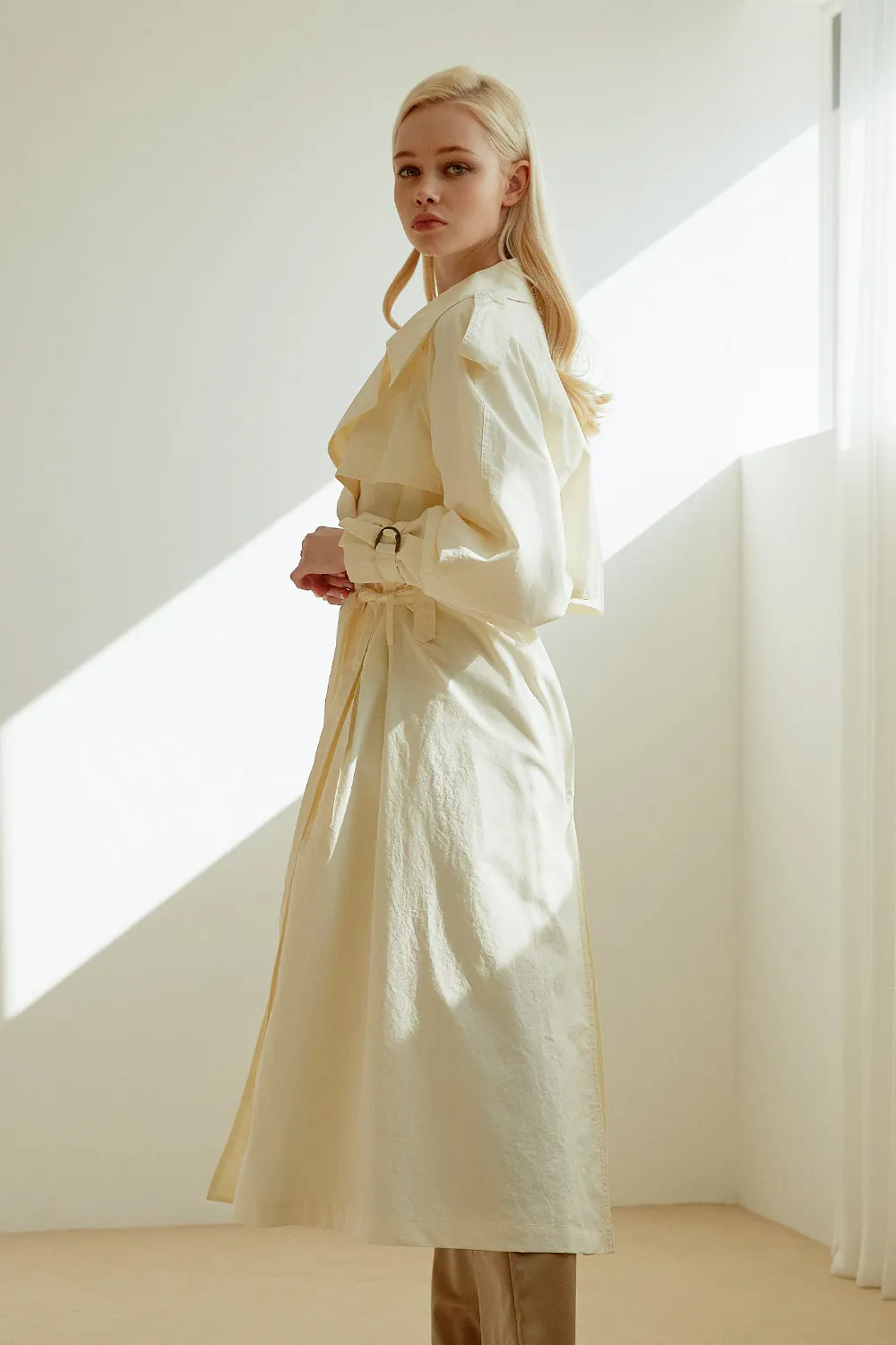 Joyce Flared Long Trench Coat