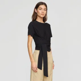 Jude Cropped Tie-Front Top